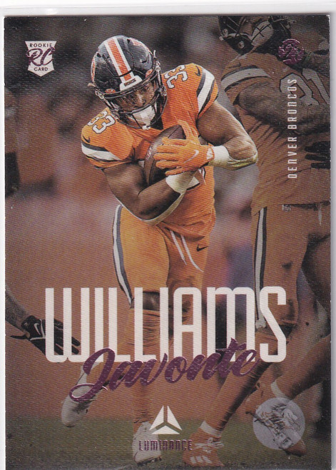 2021 CHRONICALS LUMINANCE #219 JAVONTE WILLIAMS PINK- DENVER BRONCOS