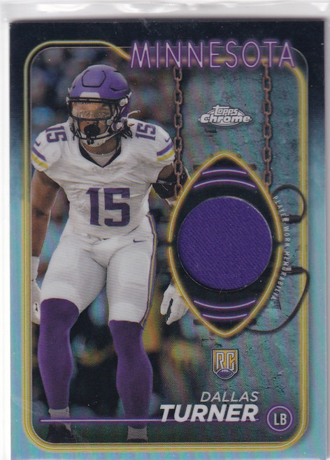 2024 TOPPS CHROME #CRR-DT DALLAS TURNER PATCH- MINNESOTA VIKINGS
