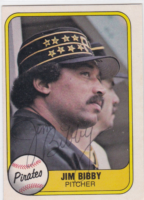 1981 Fleer #370 Jim Bibby TTM AUTO (Thru the mail) Pittsburgh Pirates
