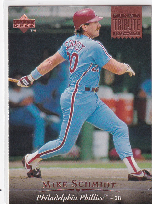 1995 UPPER DECK #450 MIKE SCHMIDT FINAL TRIBUTE- PHILADELPHIA PHILLIES