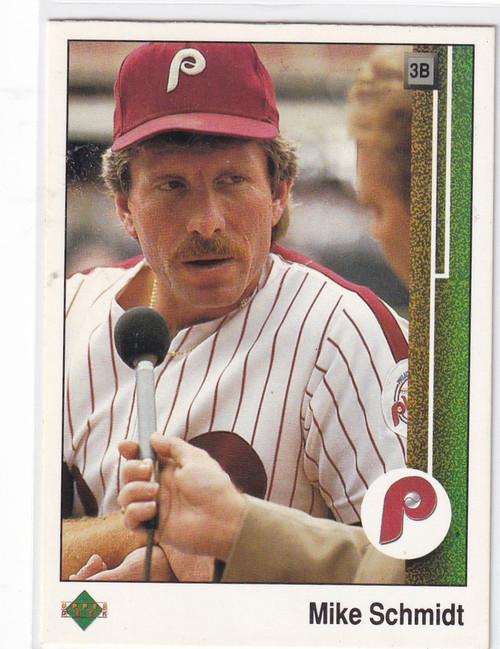 1989 UPPER DECK #406 MIKE SCHMIDT- PHILADELPHIA PHILLIES