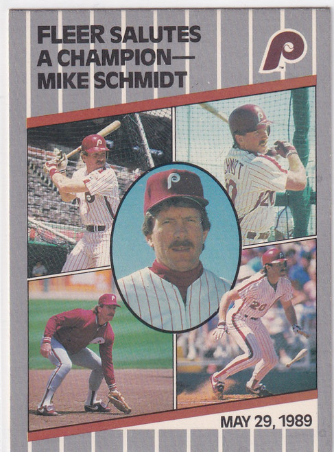 1989 FLEER #20 MIKE SCHMIDT- PHILADELPHIA PHILLIES