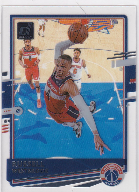 2020-21 CLEARLY DONRUSS #45 RUSSELL WESTBROOK CLEAR- WASHINGTON WIZARDS