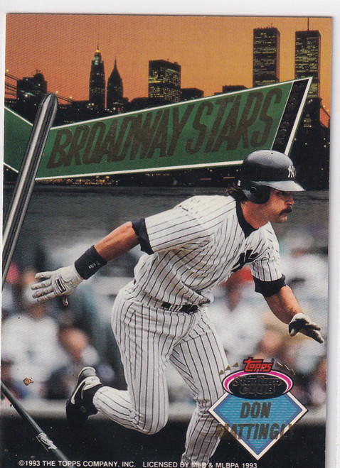 1993 TOPPS DON MATTINGLY & DOC GOODEN BROADWWAY STARS- NEW YORK YANKEES
