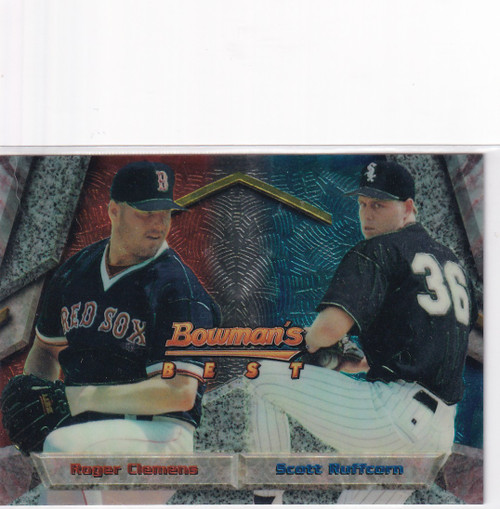 1994 TOPPS BOWMAN BEST #100 ROGER CLEMENS & SCOTT RUFFCORN- BOSTON RED SOX