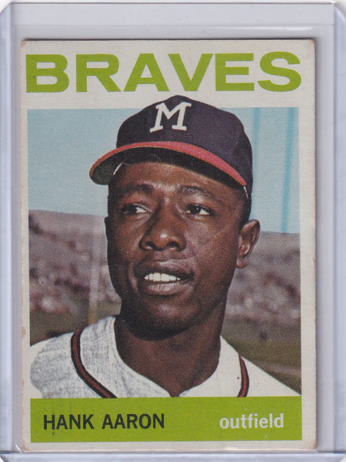 1964 Topps Baseball #300 Hank Aaron - Milwaukee Braves