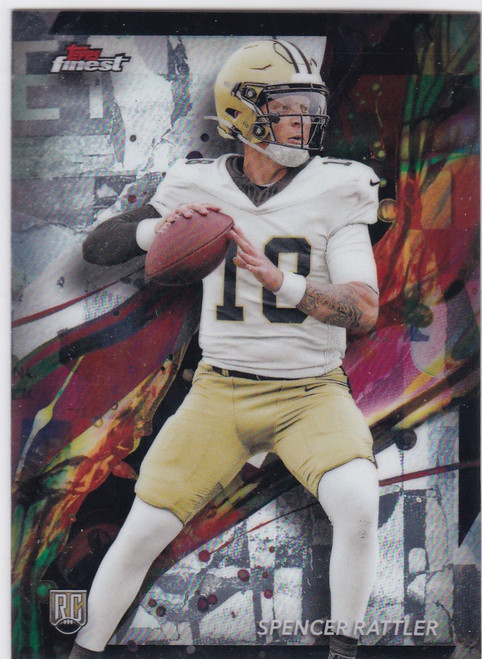 2024 Topps Finest #64 Spencer Rattler RC New Orleans Saints