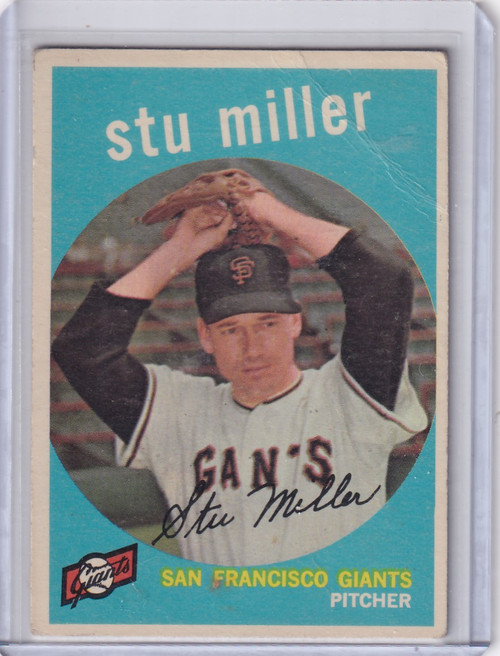 1959 Topps Baseball #183 Stu Miller - San Francisco Giants