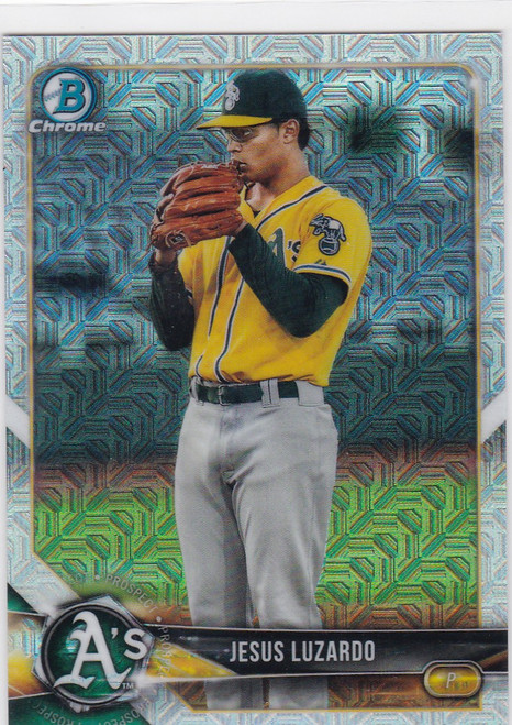 2018 Bowman Chrome MOJO #BCP126 Jesus Luzardo Oakland Athletics