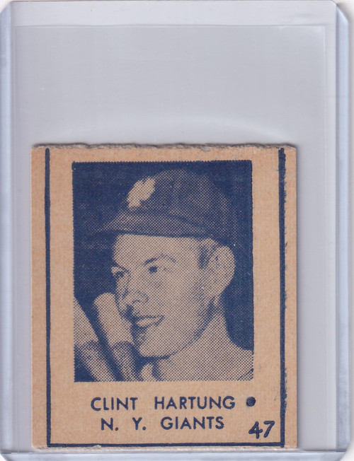 1948 R346 Blue Tint #47 Clint Hartung - New York Giants