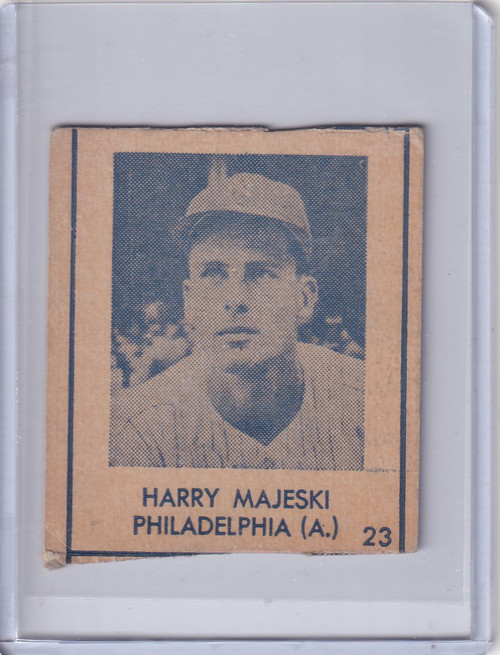 1948 R346 Blue Tint #23 Harry Majeski - Philadelphia Athletics