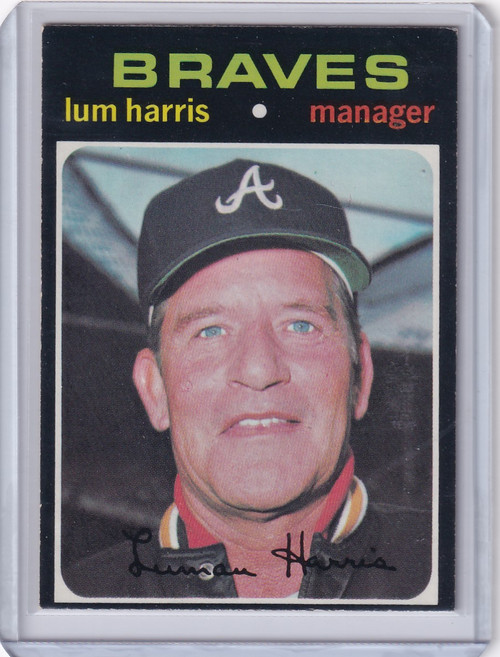 1971 Topps Baseball #346 Lum Harris - Atlanta Braves