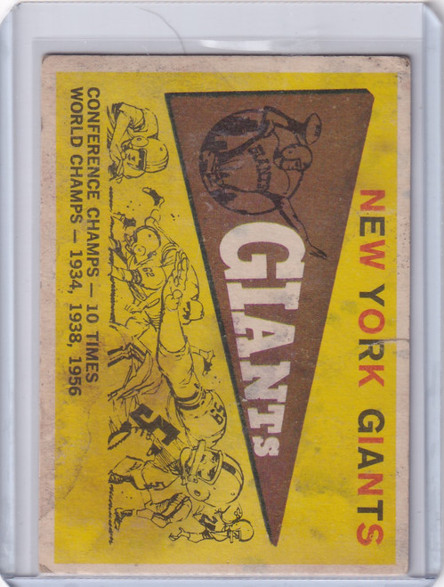 1959 Topps Football # 53 Giants Pennant - New York Giants