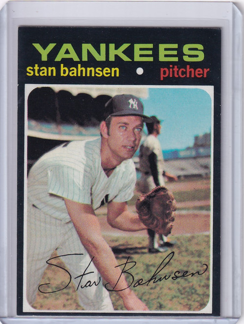 1971 Topps Baseball #184 Stan Bahnsen - New York Yankees