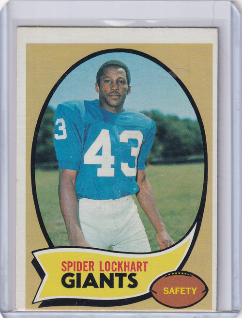 1970 Topps Football #17 Spider Lockhart - New York Giants