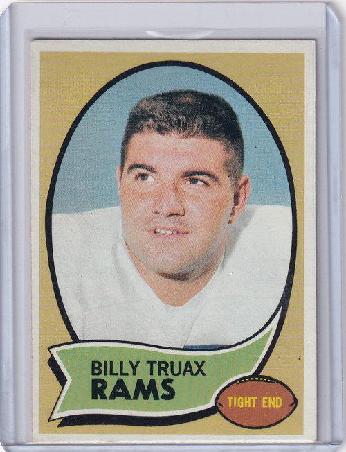 1970 Topps Football #18 Billy Truax - St Louis Rams
