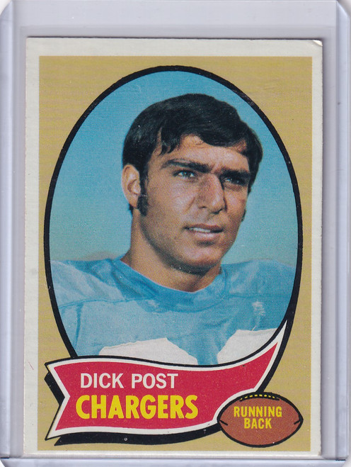 1970 Topps Football #97 Dick Post RC - San Diego Chargers