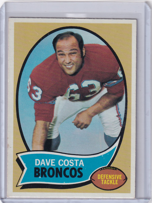 1970 Topps Football #122 Dave Costa - Denver Broncos