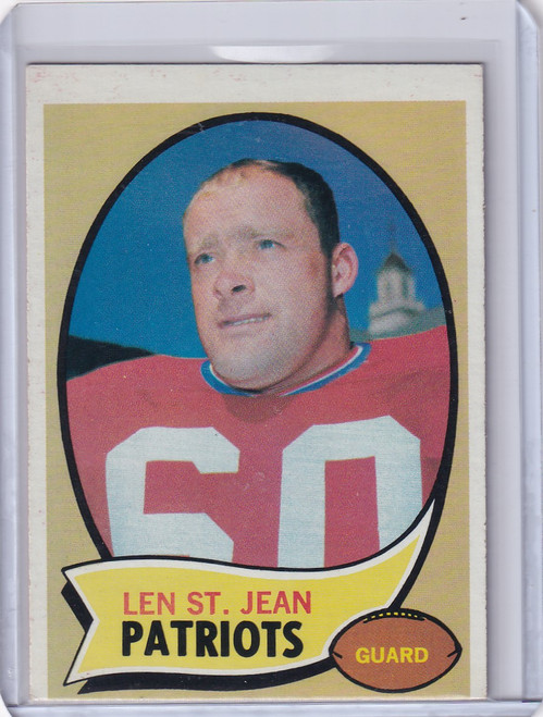 1970 Topps Football #33 Len St. Jean RC - New England Patriots
