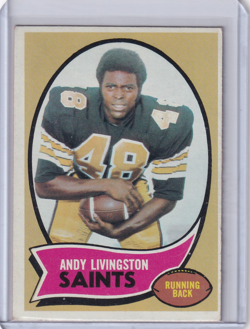 1970 Topps Football #46 Andy Livingston - New Orlean Saints