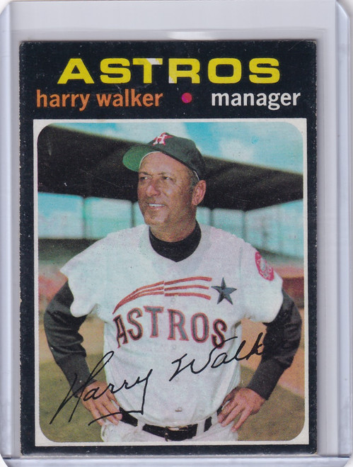 1971 Topps Baseball #312 Harry Walker - Houston Astros