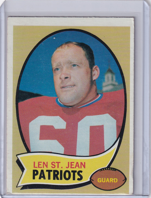 1970 Topps Football #33 Len St. Jean RC - New England Patriots