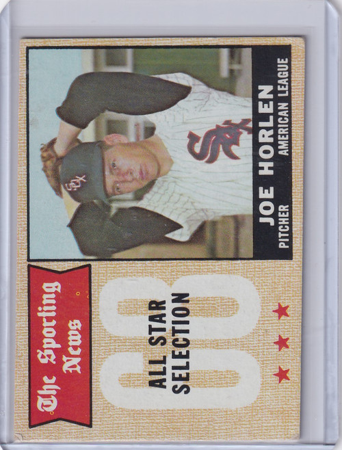 1968 Topps Baseball #377 Joe Horlen - Chicago White Sox AS