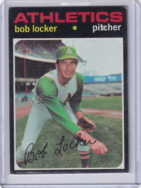 1971 Topps Baseball #356 Bob Locker - Oakland Athletics