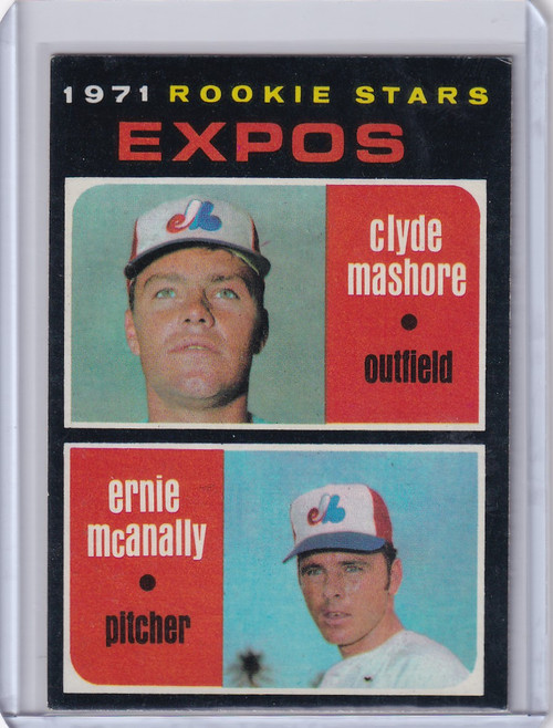1971 Topps Baseball #376 Expos Rookies - Clyde Mashore / Ernie McAnally RC