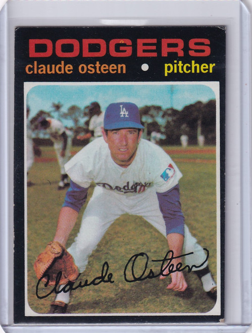 1971 Topps Baseball #10 Claude Osteen - Los Angeles Dodgers