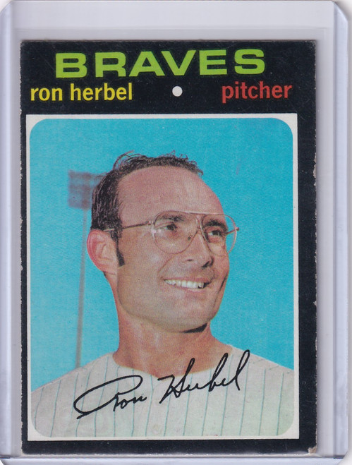 1971 Topps Baseball #387 Ron Herbel - Atlanta Braves