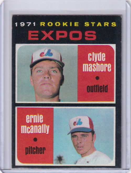 1971 Topps Baseball #376 Expos Rookies - Clyde Mashore / Ernie McAnally RC