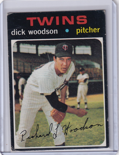 1971 Topps Baseball #586 Dick Woodson - Minnesota Twins