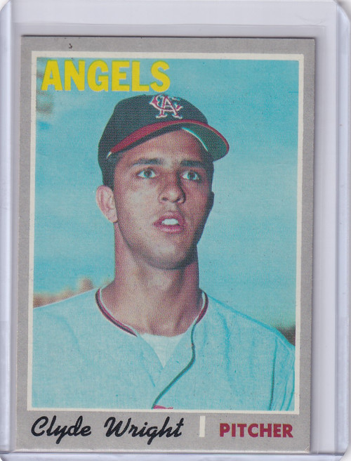 1970 Topps Baseball #543 Clyde Wright - California Angels