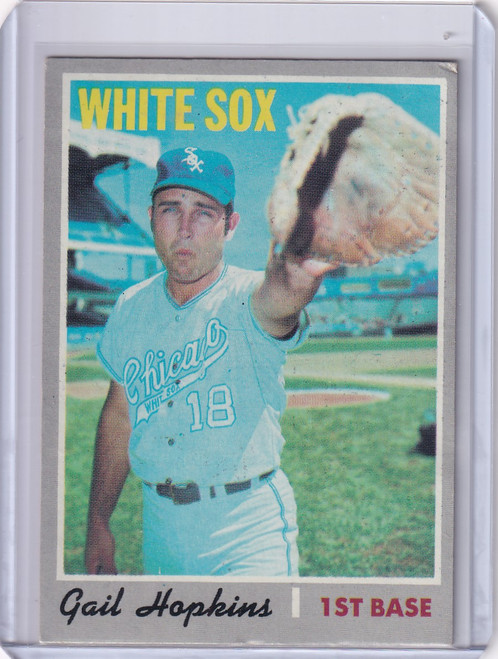 1970 Topps Baseball #483 Gail Hopkins - Chicago White Sox RC