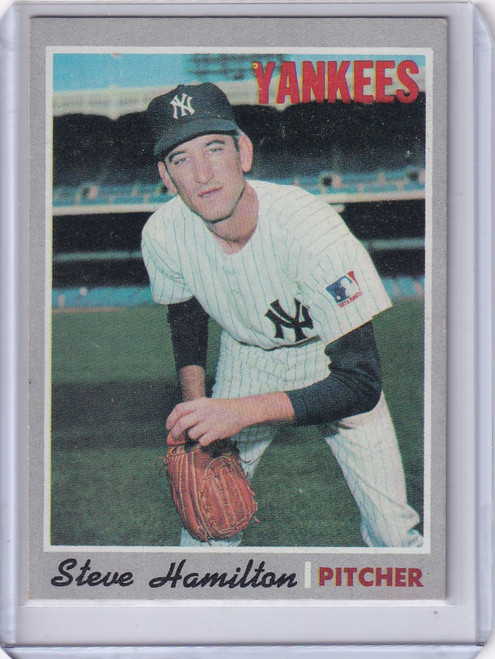 1970 Topps Baseball #349 Steve Hamilton - New York Yankees
