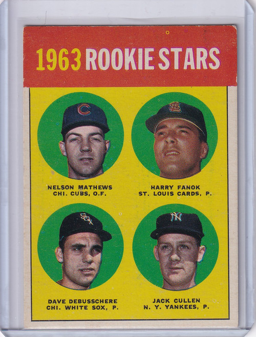 1963 Topps 54 1963 Rookie Stars - Mathews / Fanok / DeBusschere / Cullen