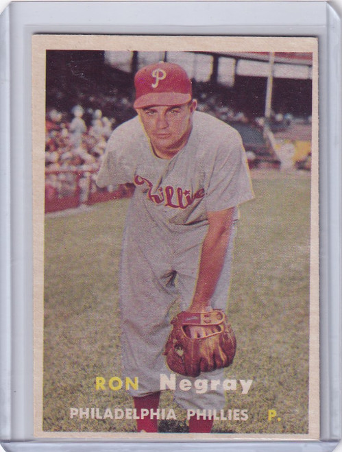 1957 Topps Baseball #254 Ron Negray - Philadelphia Phillies