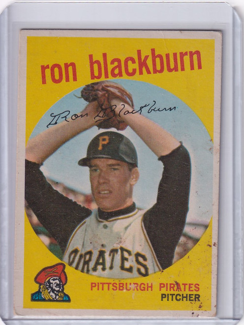 1959 Topps Baseball #401 Ron Blackburn - Pittsburgh Pirates