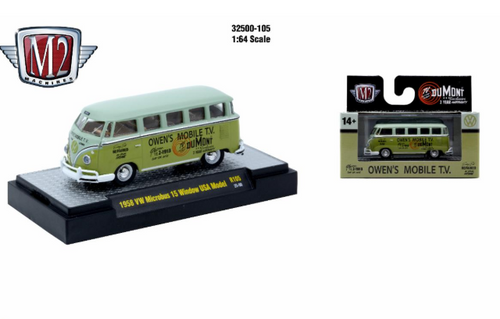 M2 Machines AutoThentics Rel 105 1:64 1958 VW Microbus 15 Window USA Model