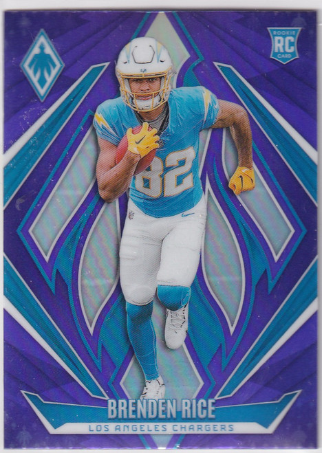 2024 PHOENIX #163 BRENDEN RICE PURPLE HOLO- LOS ANGELES CHARGERS