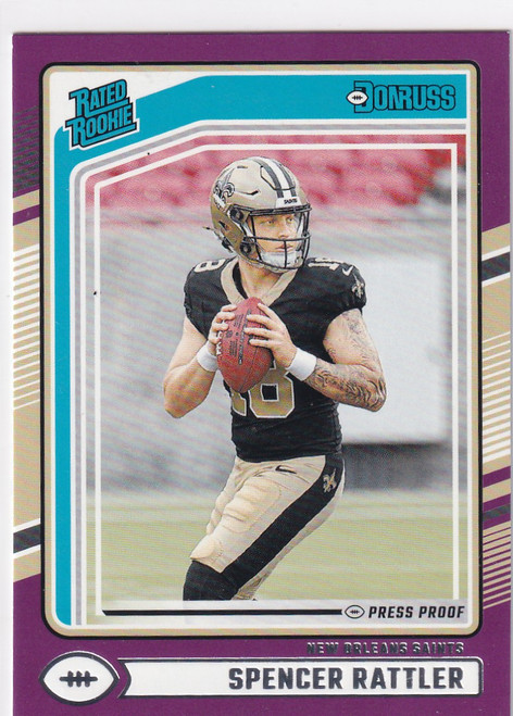 2024 DONRUSS #359 SPENCER RATTLER PURPLE- NEW ORLEANS SAINTS