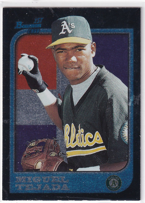1997 TOPPS 1ST BOWMAN #411 MIGUEL TEJADA FOIL- OAKLAND ATHLETICS