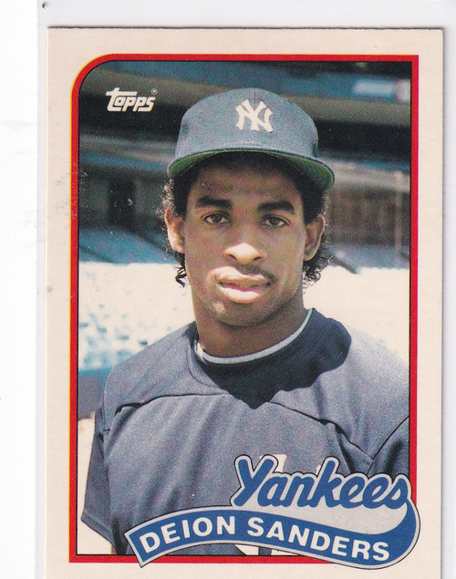 1989 TOPPS #110T DEION SANDERS- NEW YORK YANKEES