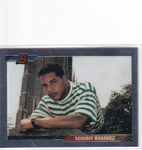 1992 TOPPS BOWMAN CHROME #532 MAANNY RAMIREZ REPRINT #36- CLEVELAND INDIANS