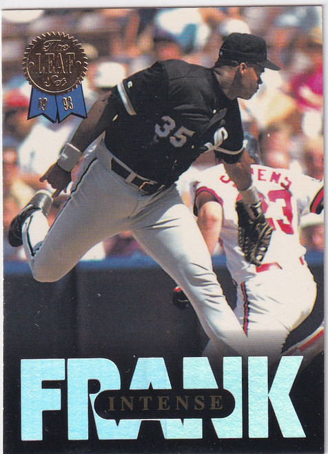 1993 LEAF #3 FRANK THOMAS INTENSE- CHICAGO WHITE SOX