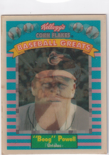 1991 KELLOGGS #13 BOOG POWELL CORN FLAKES HOLOGRAM- BALTIMORE ORIOLES