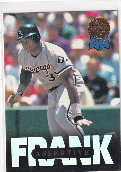 1993 LEAF #5 FRANK THOMAS ASSERTIVE- CHICAGO WHITE SOX