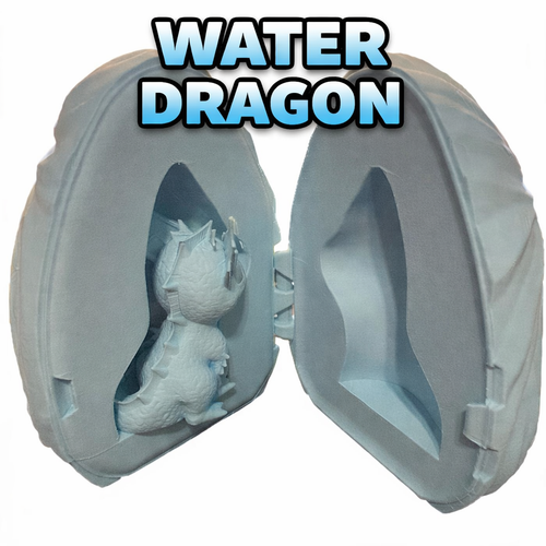 Water Dragon Egg with Baby Dragon 3D Printed Fantasy Collectible Figurine