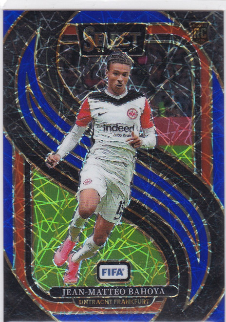 2024-25 Panini FIFA Select #132 Jean-Matteo Bahoya RC Blue Lazer Prizm Frankfurt